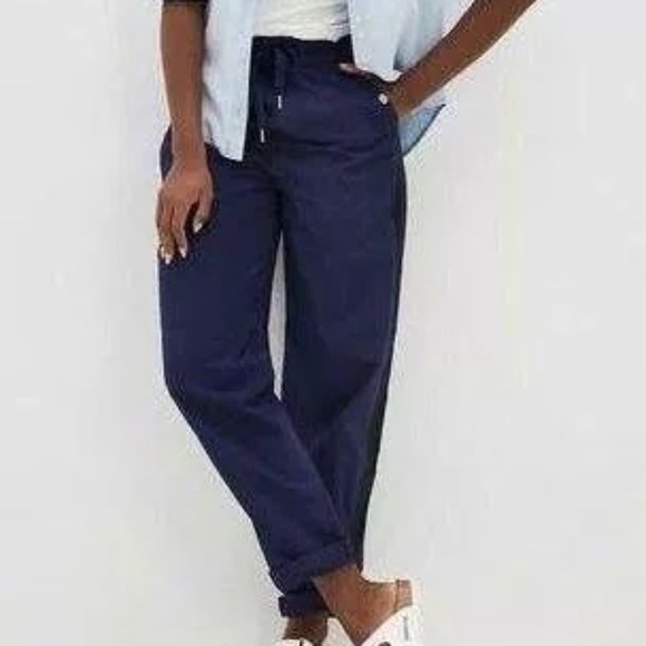 Anthropologie Maeve Tenley Twill Track Pants, Size Medium - Picture 1 of 11